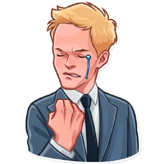 😢-Barney Stinson, Telegram Sticker
