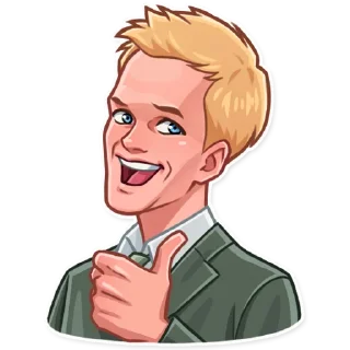 👍-Barney Stinson, Telegram Sticker