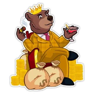 👑-Bear trader, Telegram Sticker