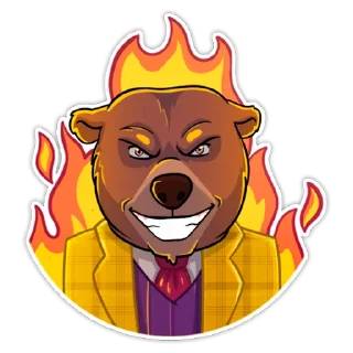 🔥-Bear trader, Telegram Sticker
