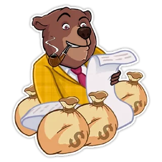 💵-Bear trader, Telegram Sticker