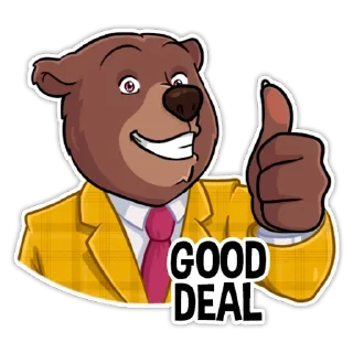 👍-Bear trader, Telegram Sticker