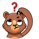 🤔-Boris the Bear, Telegram Sticker