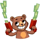 🤑-Boris the Bear, Telegram Sticker