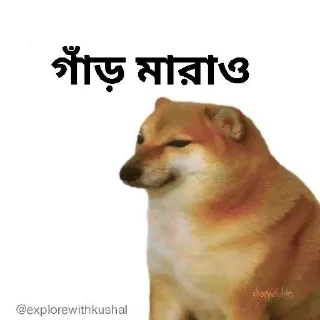 🌟-Bengali cheems,Join- @about_kushal :: @fStikBot, Telegram Sticker