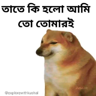 🙊-Bengali cheems,Join- @about_kushal :: @fStikBot, Telegram Sticker