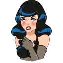 🤔-Bettie Page, Telegram Sticker