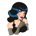 🤫-Bettie Page, Telegram Sticker