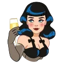🥴-Bettie Page, Telegram Sticker