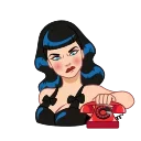 😤-Bettie Page, Telegram Sticker