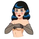 😨-Bettie Page, Telegram Sticker