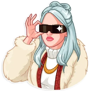 😎-Billie Eilish, Telegram Sticker