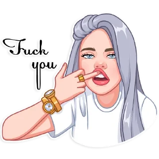 🖕-Billie Eilish, Telegram Sticker