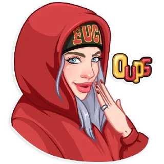 😏-Billie Eilish, Telegram Sticker