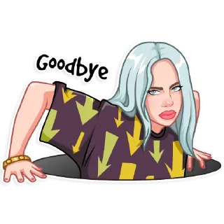 👋-Billie Eilish, Telegram Sticker
