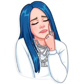 😥-Billie Eilish, Telegram Sticker