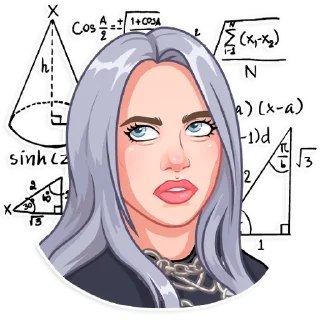 🙄-Billie Eilish, Telegram Sticker