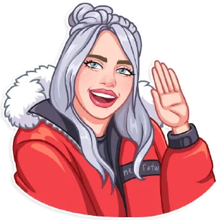 👋-Billie Eilish, Telegram Sticker