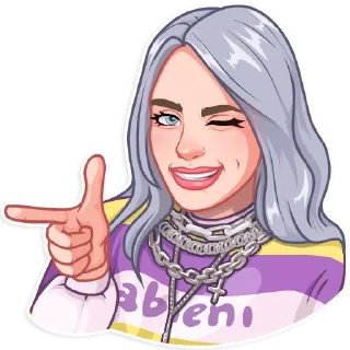 😉-Billie Eilish, Telegram Sticker