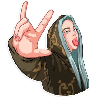 🤟-Billie Eilish, Telegram Sticker