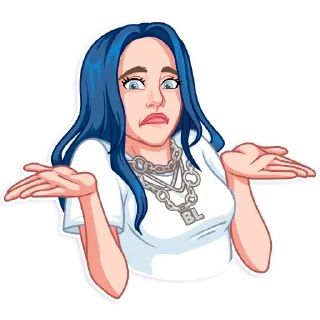 🤷‍♀️-Billie Eilish, Telegram Sticker