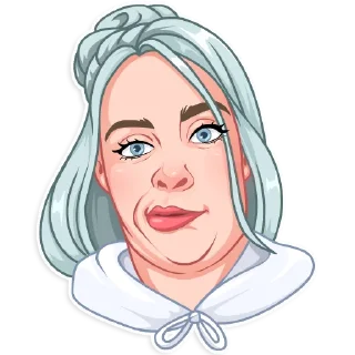 🥴-Billie Eilish, Telegram Sticker