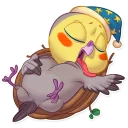 😴-Berry Bird, Telegram Sticker