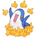 👍-Blahaj, Telegram Sticker