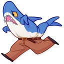 🏃-Blahaj, Telegram Sticker