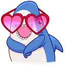 😍-Blahaj, Telegram Sticker