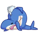 😵-Blahaj, Telegram Sticker