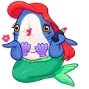 😘-Blahaj, Telegram Sticker