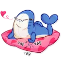 😘-Blahaj, Telegram Sticker