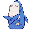 😑-Blahaj, Telegram Sticker