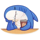 😞-Blahaj, Telegram Sticker