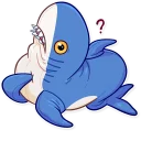 😳-Blahaj, Telegram Sticker
