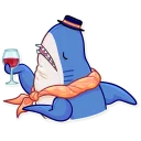 🍷-Blahaj, Telegram Sticker