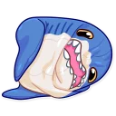 😦-Blahaj, Telegram Sticker