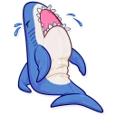 😭-Blahaj, Telegram Sticker