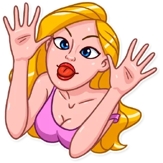 🤪-Blondie Vacation, Telegram Sticker