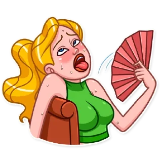 🥵-Blondie Vacation, Telegram Sticker