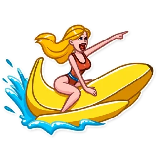 😃-Blondie Vacation, Telegram Sticker