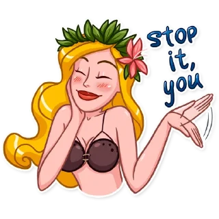 ☺️-Blondie Vacation, Telegram Sticker