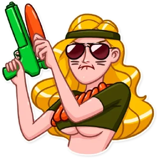 🔫-Blondie Vacation, Telegram Sticker