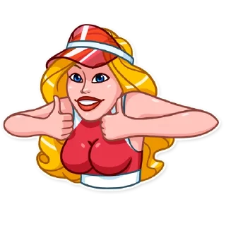 😀-Blondie Vacation, Telegram Sticker
