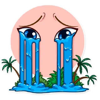 😭-Blondie Vacation, Telegram Sticker