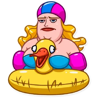 😒-Blondie Vacation, Telegram Sticker