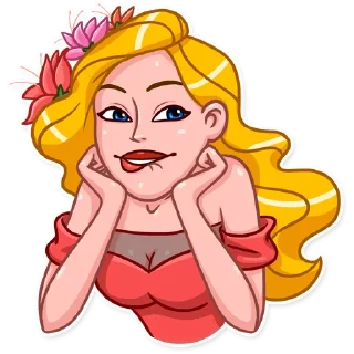 😏-Blondie Vacation, Telegram Sticker