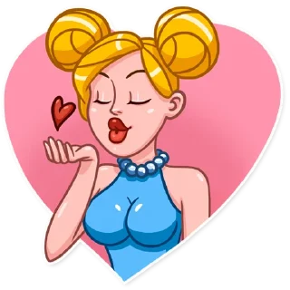 😘-Blondie Vacation, Telegram Sticker
