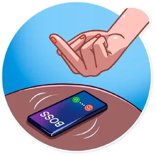 🖕-Blondie Vacation, Telegram Sticker